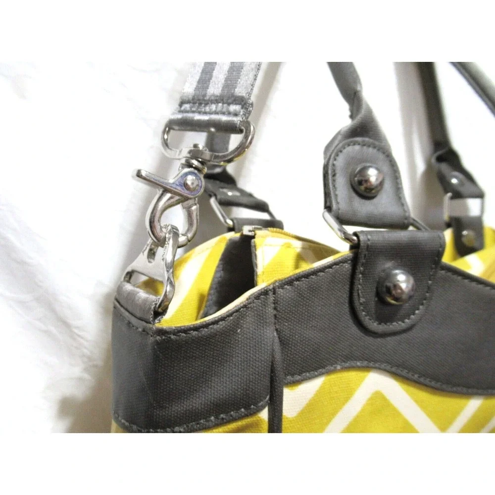 Petunia Pickle Bottom Yellow Canvas Baby Diaper Bag Unisex